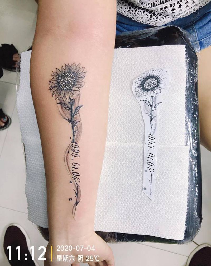 DL小臂内侧向日葵