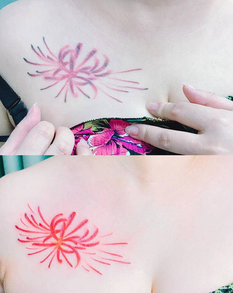 DL旧文身修改添加纹身图片_胸部老传统纹身图案