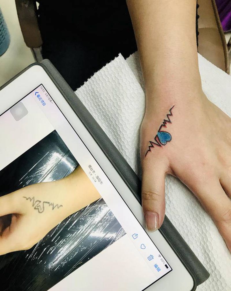 DL旧图修改纹身图片_手部几何纹身图案