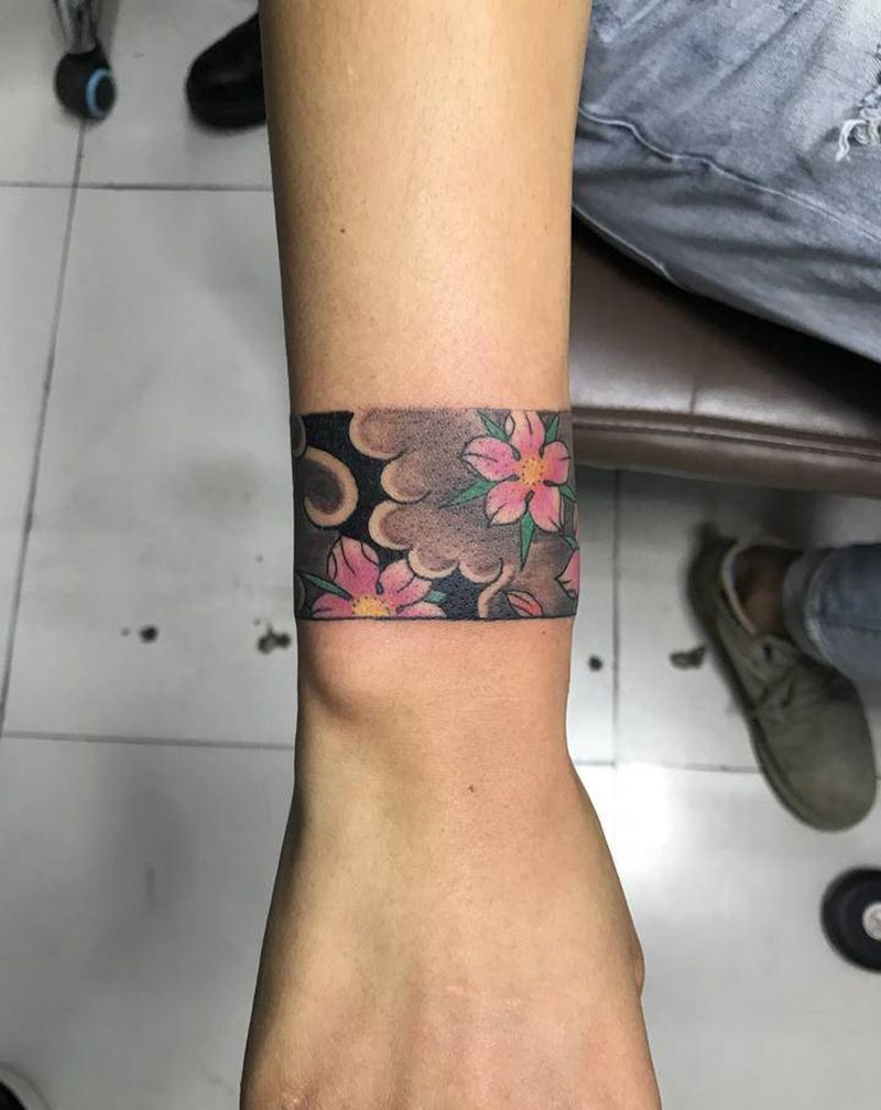 DL小臂臂环纹身图片_手臂老传统纹身图案