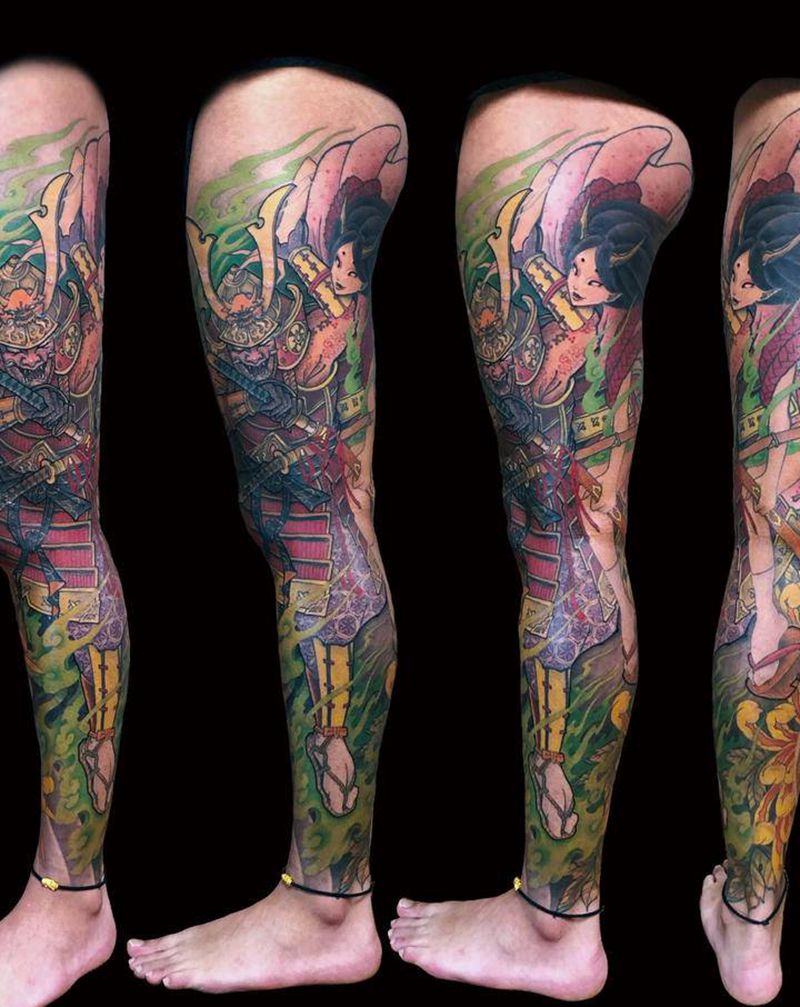 《擒》纹身图片_背部新传统纹身图案