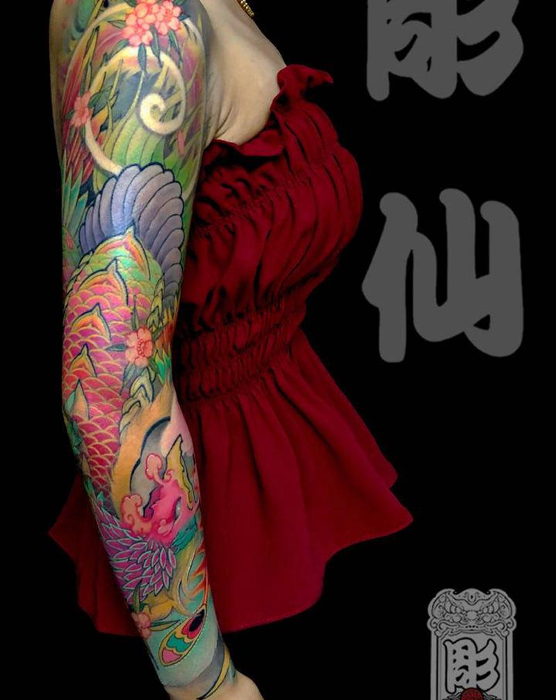 《鸾》纹身图片_手臂纹身图案