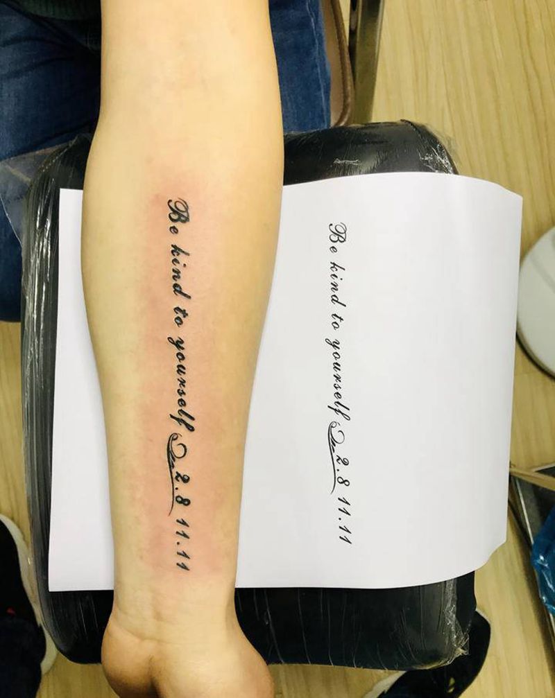 DO 小臂内侧英文控纹身图片_手臂老传统纹身图案