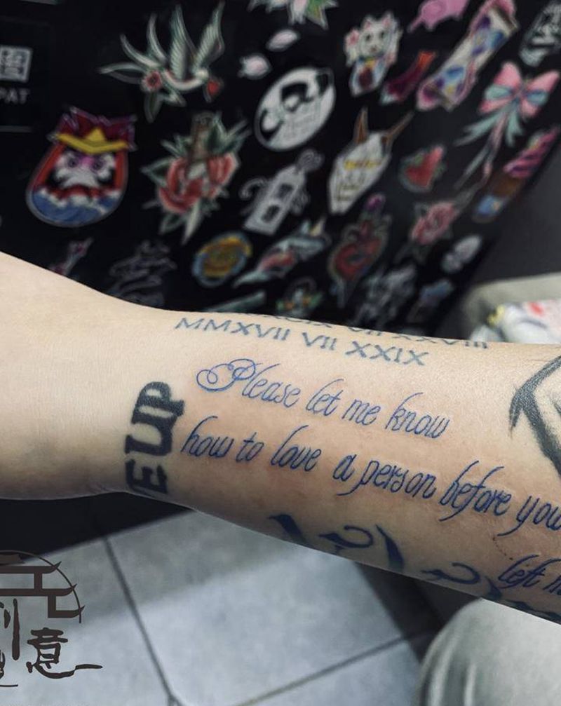 字母纹身图片_手臂纹身图案