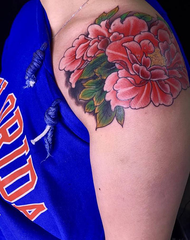 遮盖纹身图片_肩部纹身图案