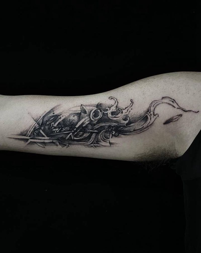 抽象纹身图片_手臂纹身图案