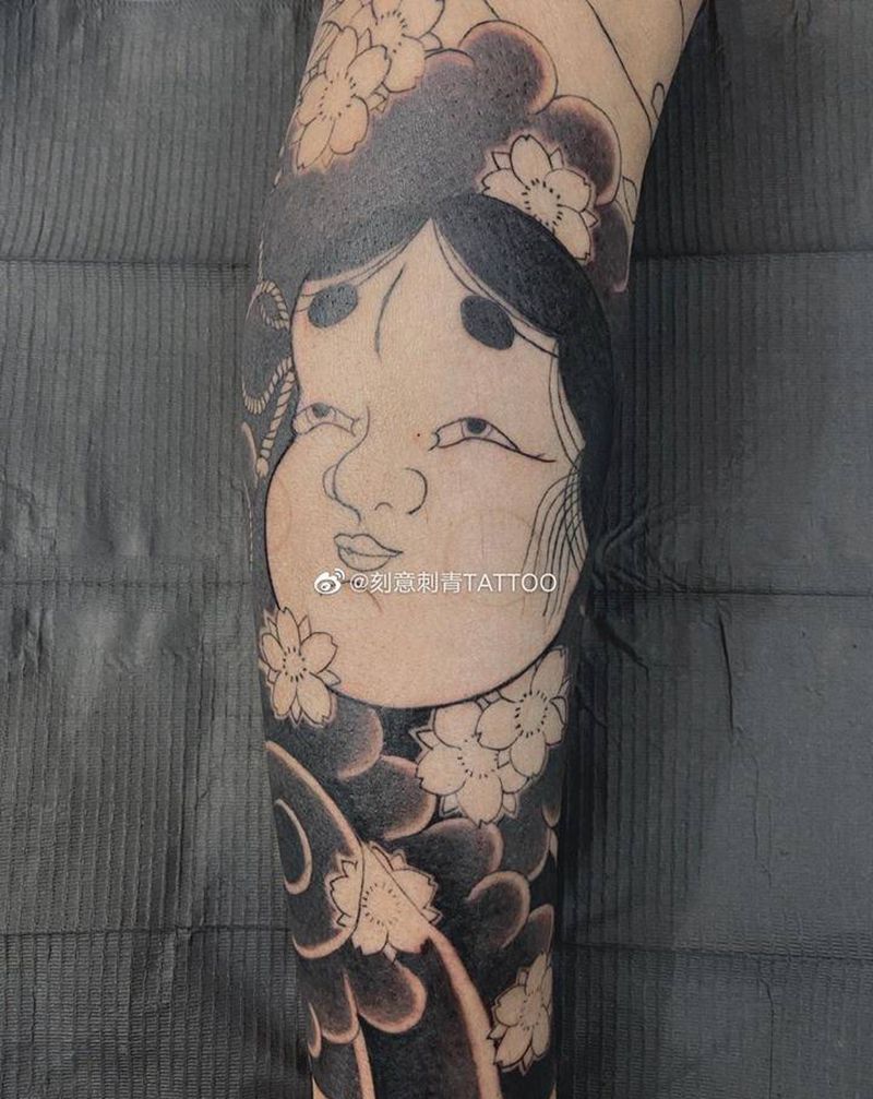 进度……纹身图片_腿部老传统纹身图案