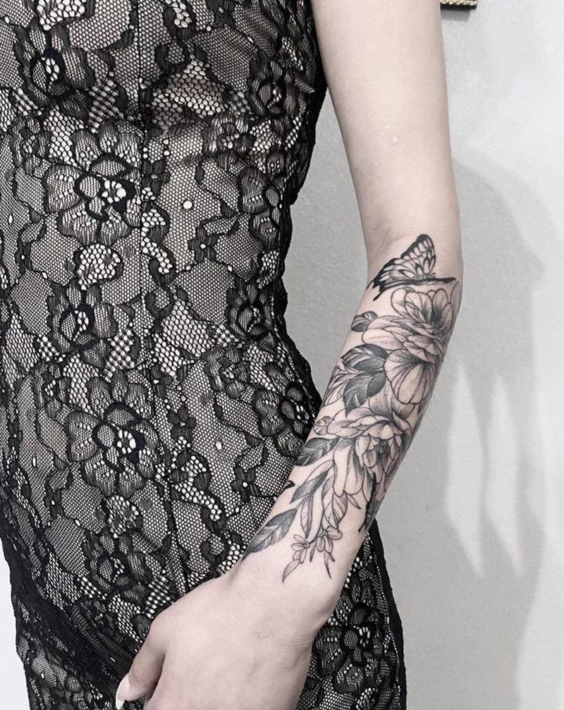 素纹身图片_手臂纹身图案