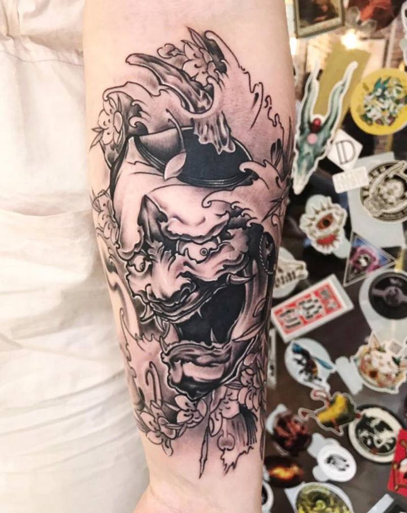 般若纹身图片_手臂腿部新传统纹身图案