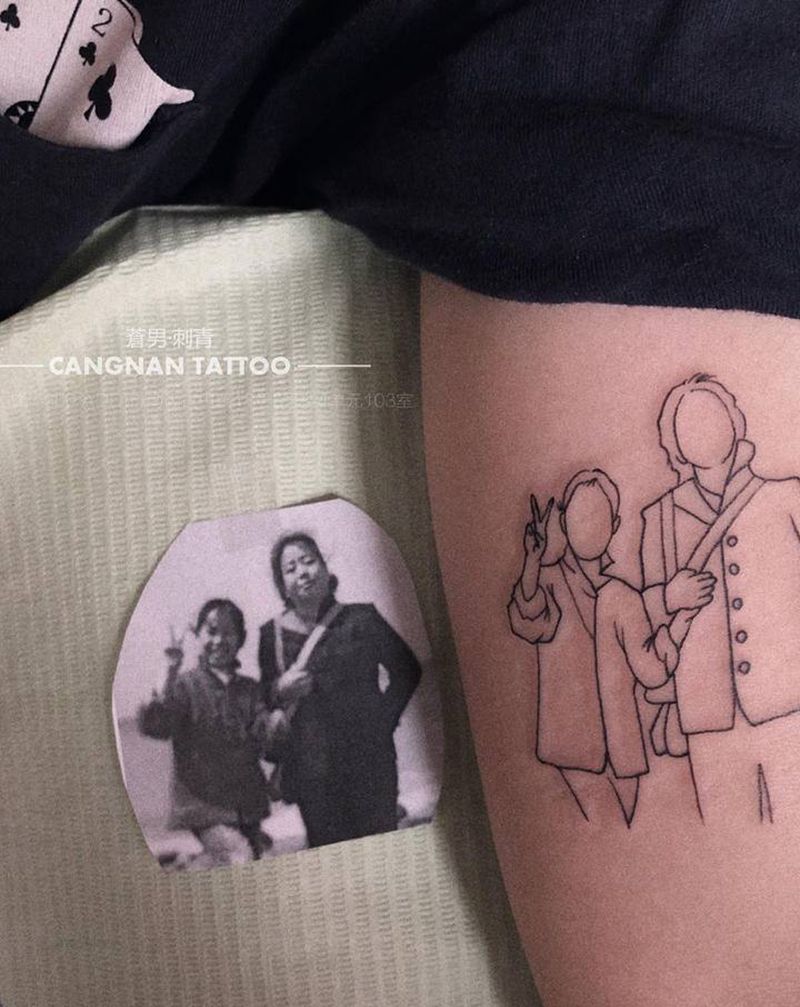 简笔画纹身图片_手部几何纹身图案