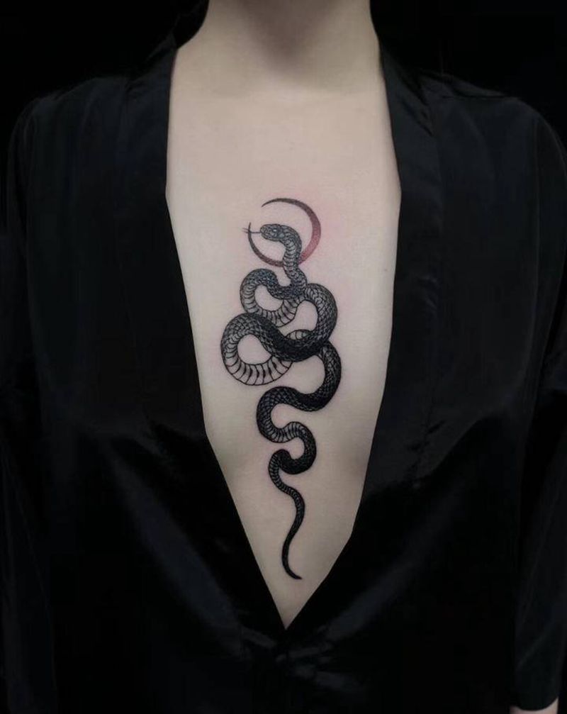 酷酷的女孩，酷酷的纹身纹身图片_胸部纹身图案