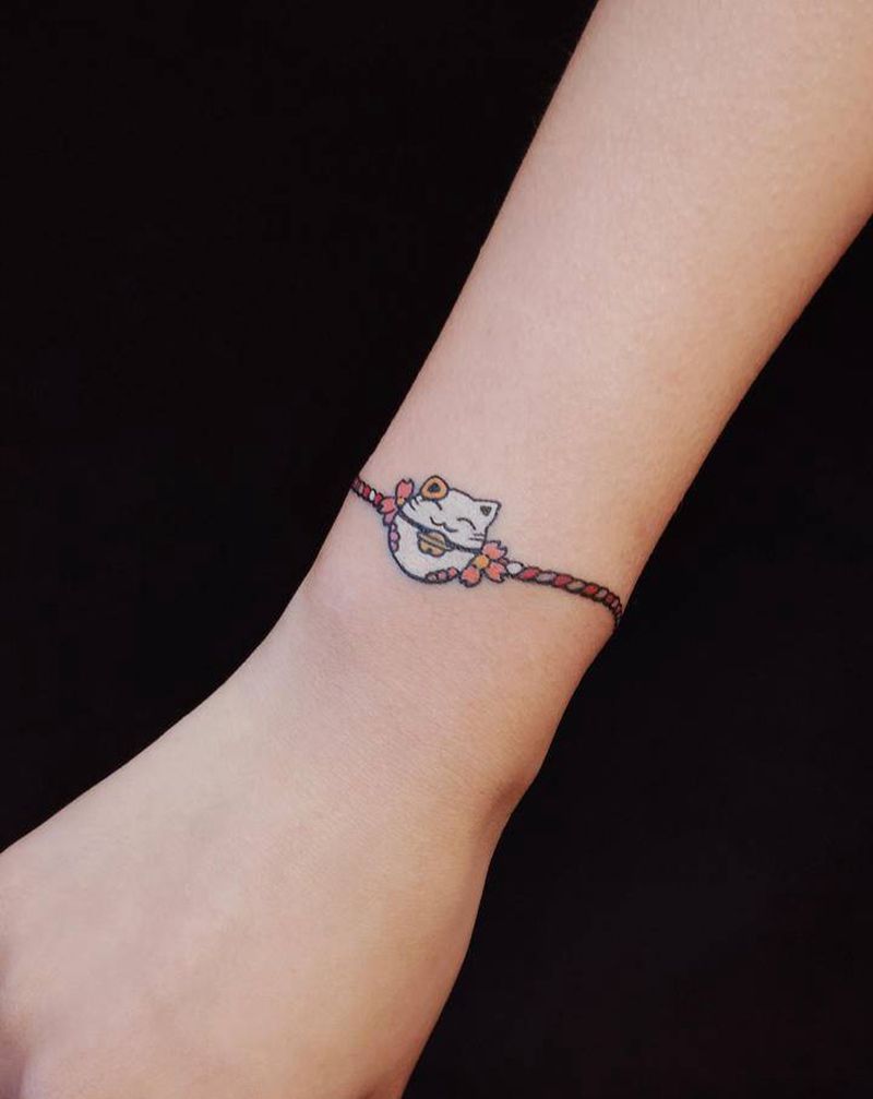 手链纹身图片_手臂纹身图案