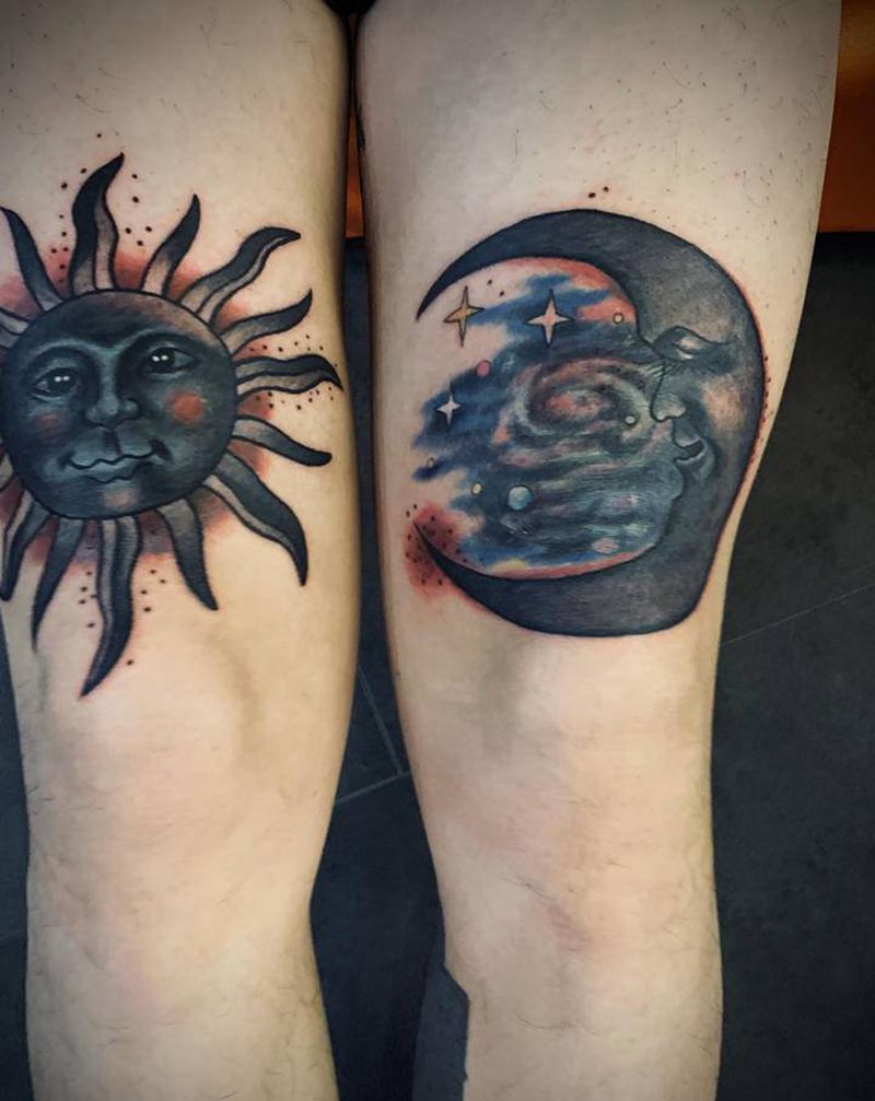 old school 遮盖纹身图片_腿部Old School纹身图案