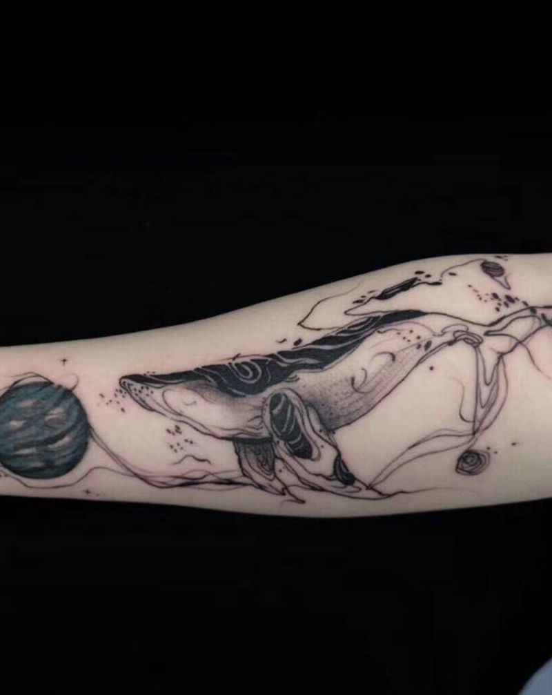 修改纹身图片_手臂几何纹身图案