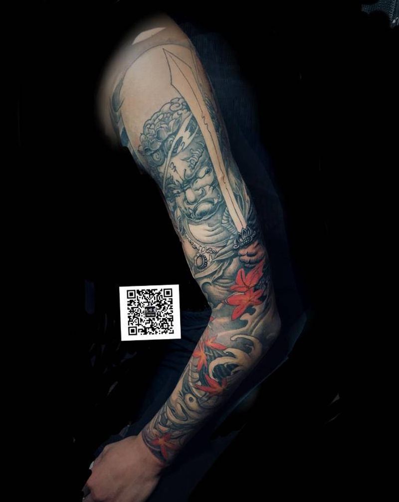 花臂纹身图片_手部手臂新传统纹身图案