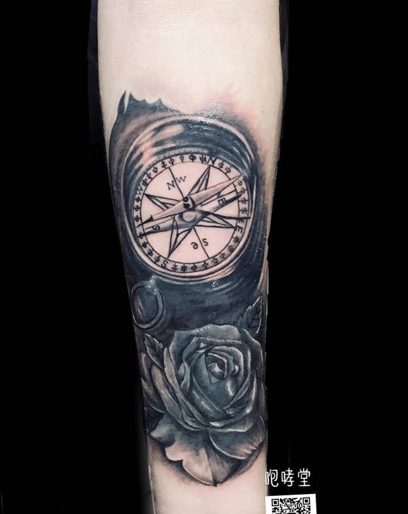 欧美遮盖纹身图片_手臂欧美写实纹身图案