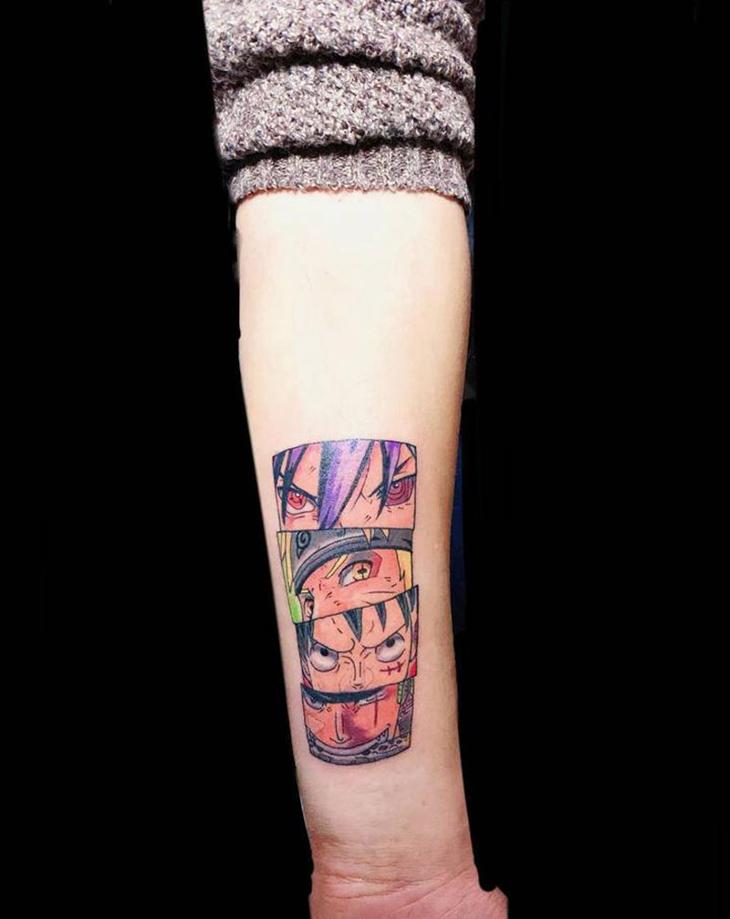 动漫人物纹身图片_手臂纹身图案