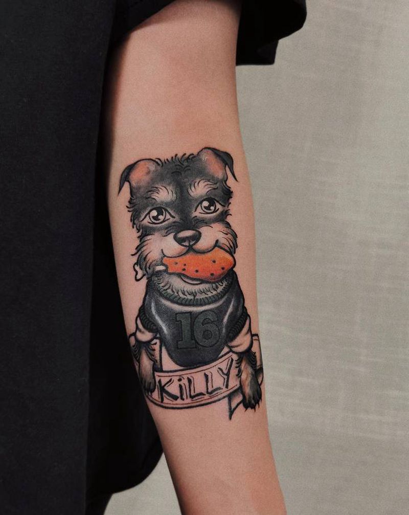 宠物纹身纹身图片_手臂Old School纹身图案