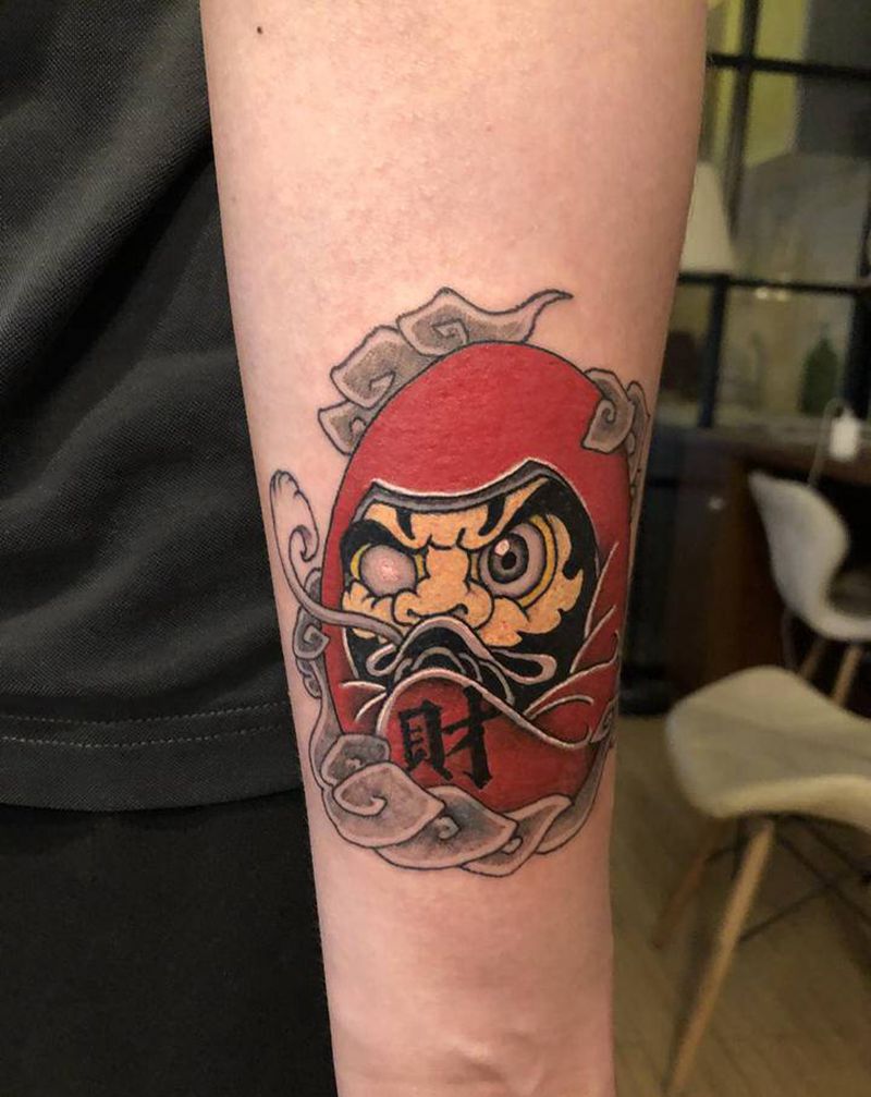 遮盖(顾客自带图稍微修改)纹身图片_手臂新传统纹身图案