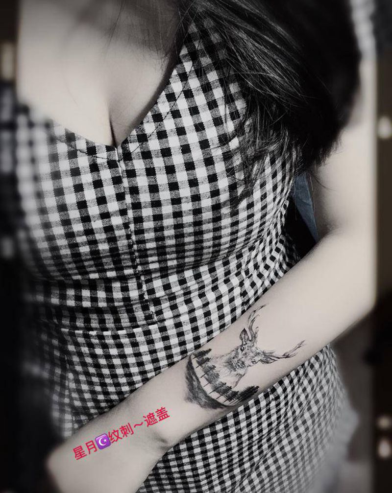 疤痕遮盖纹身图片_手臂纹身图案