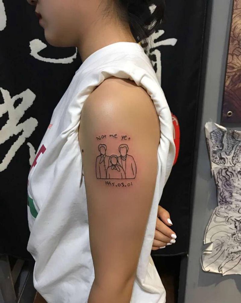 那年，还没我！纹身图片_简笔纹身图案