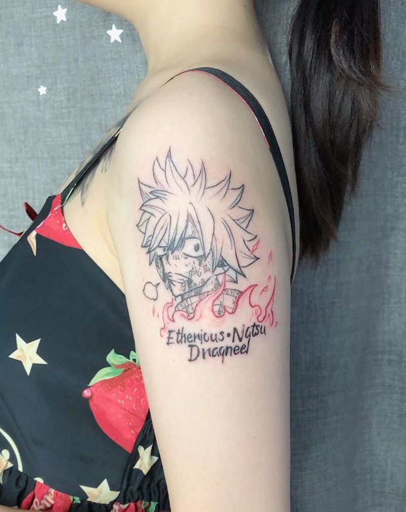 动漫纹身图片_手臂New School点刺纹身图案