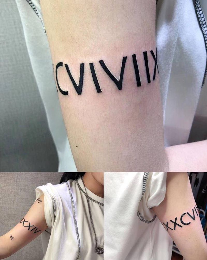 哥特字体纹身图片_肩部纹身图案