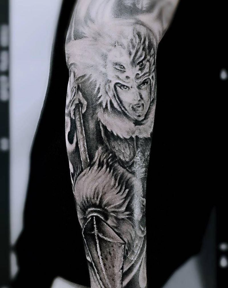 赵云纹身图片_手臂纹身图案