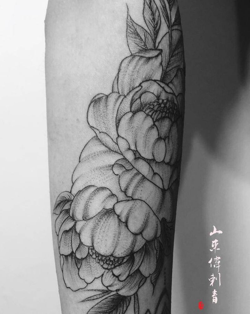 素花纹身图片_手臂纹身图案