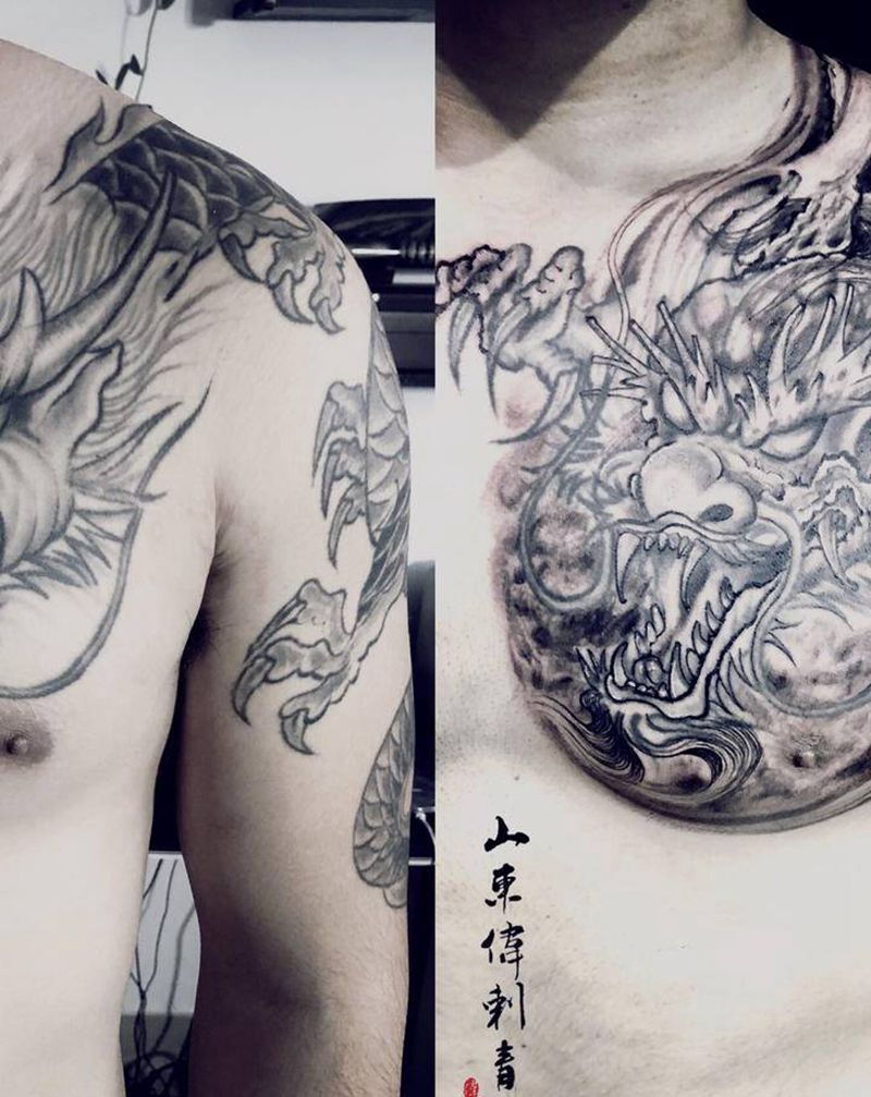 修改纹身图片_手臂肩部纹身图案