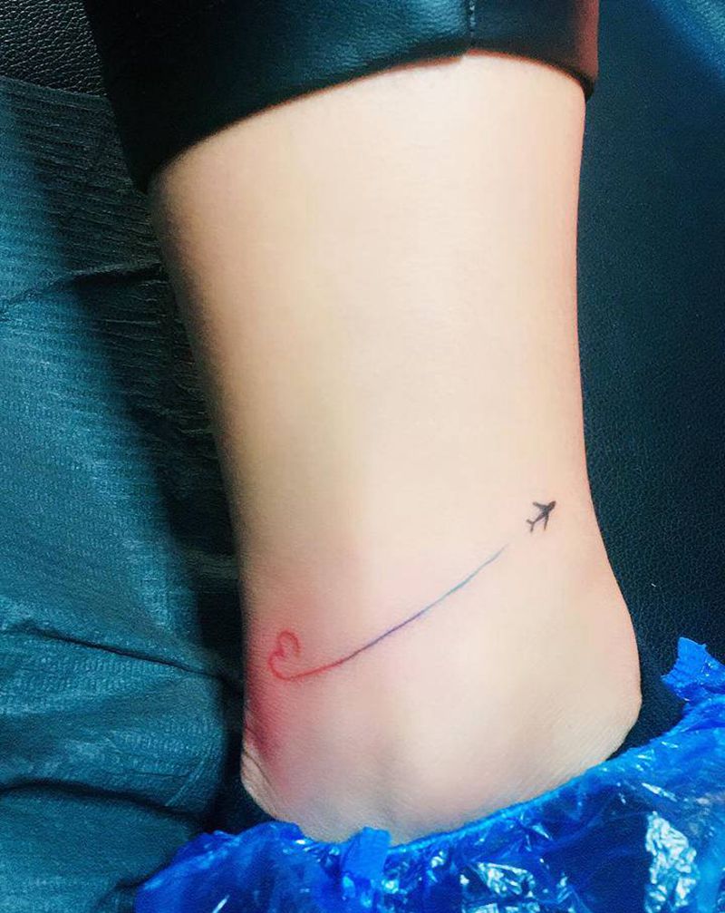 小清新纹身图片_脚部纹身图案