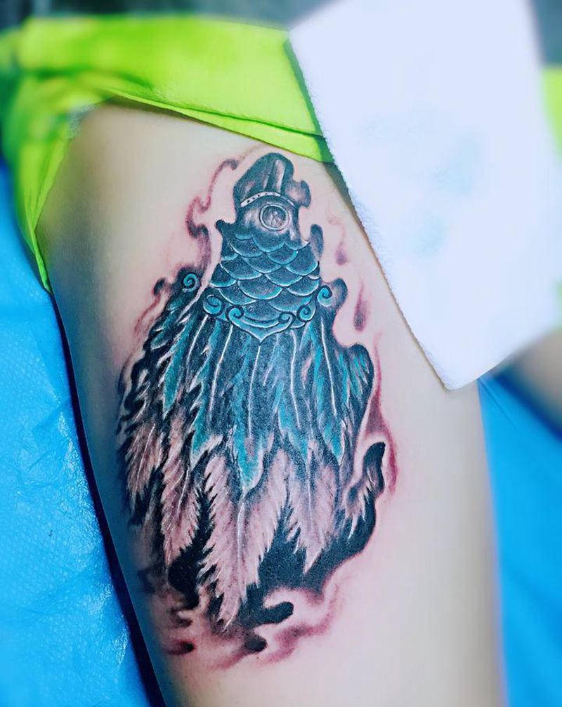 遮盖纹身图片_腿部纹身图案