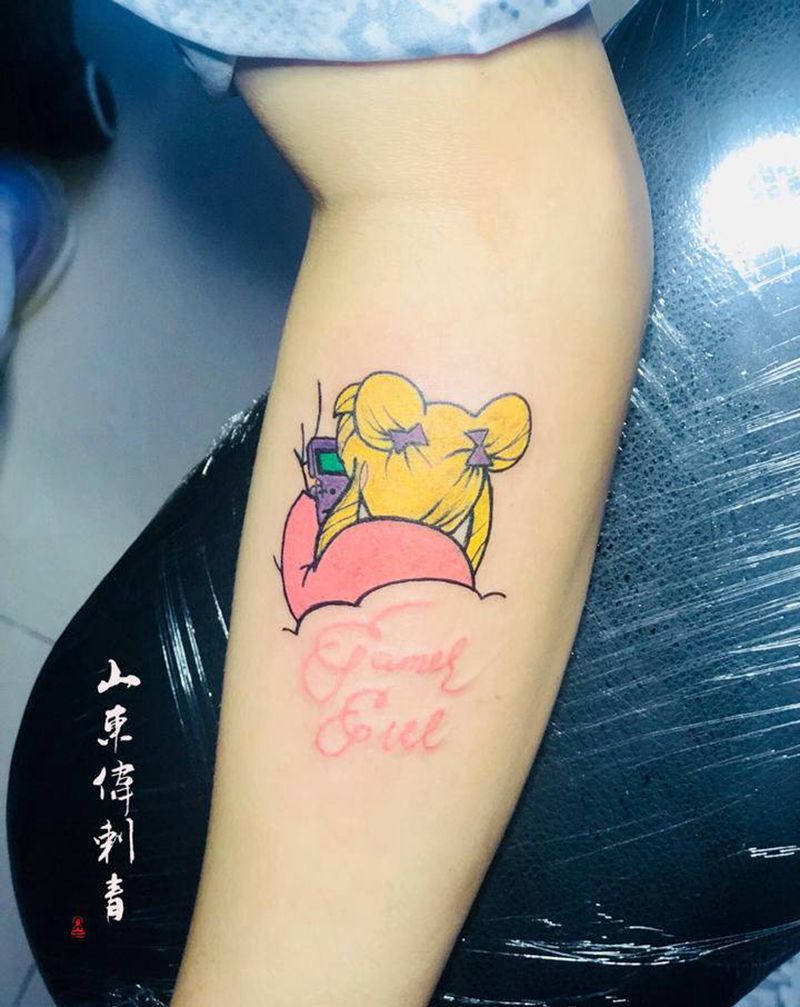 game   live纹身图片_手臂New School纹身图案