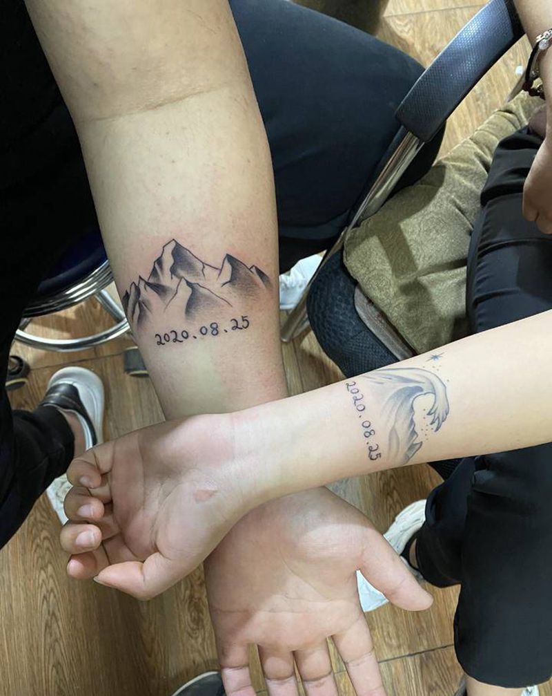 海誓山盟纹身图片_手臂手部新传统点刺纹身图案