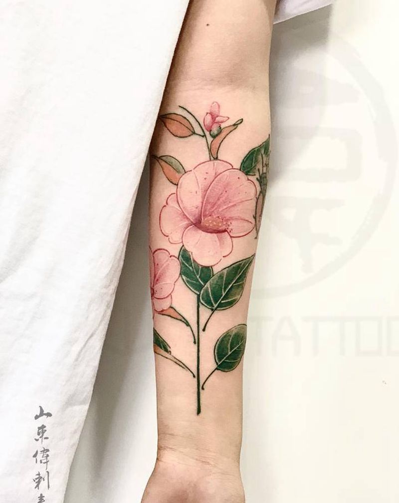 花纹身图片_手臂纹身图案