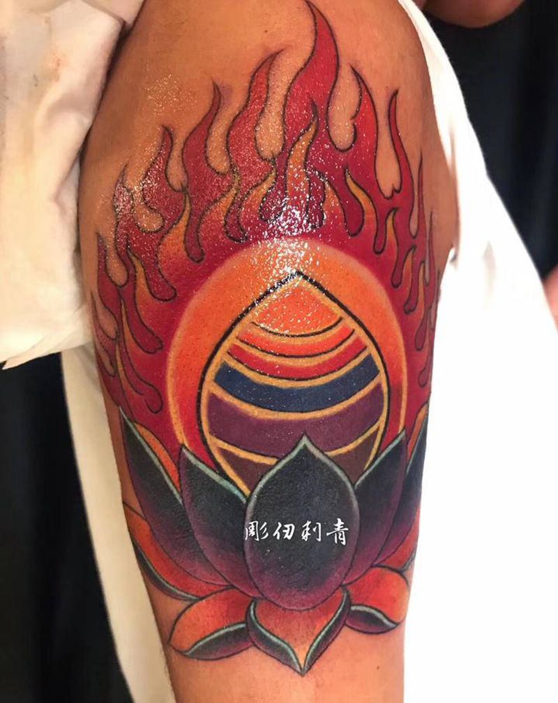 摩尼宝遮盖纹身图片_新传统纹身图案