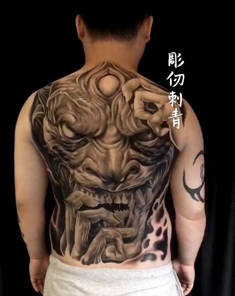 般若-未完纹身图片_新传统纹身图案