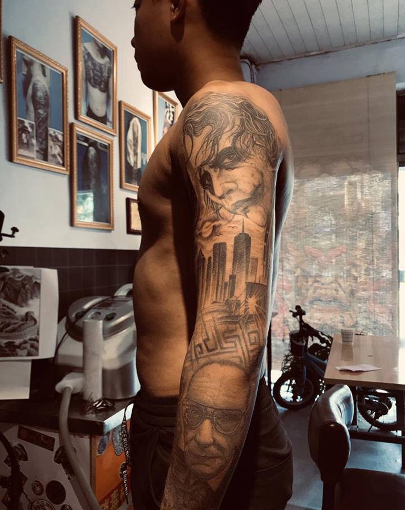 欧美写实恢复后纹身图片_手臂欧美写实纹身图案