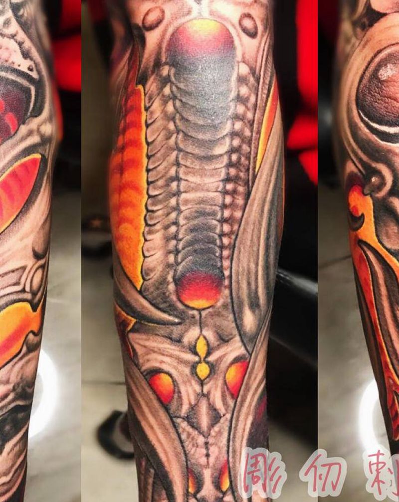 生化纹身图片_手臂纹身图案