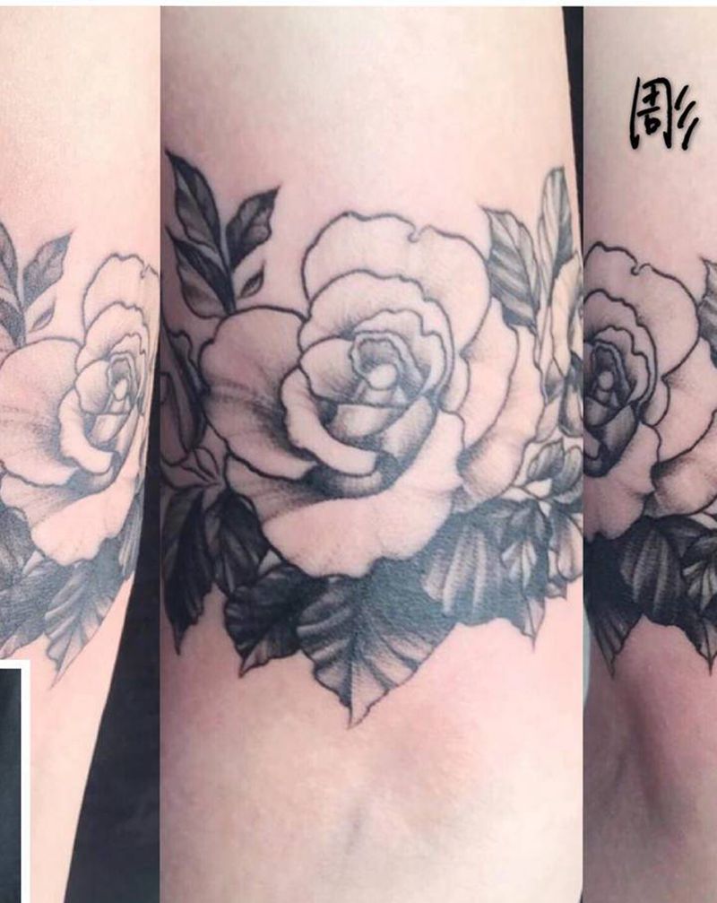 素花（遮盖）纹身图片_手臂纹身图案