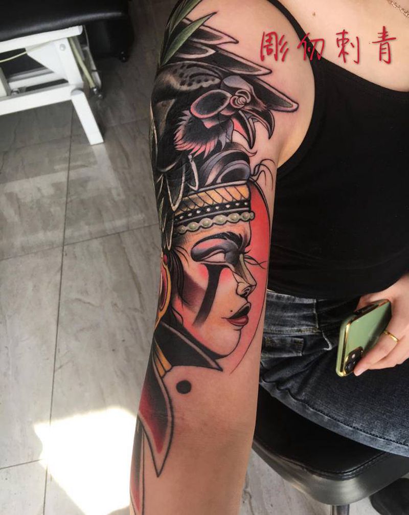 遮盖纹身图片_Old School纹身图案