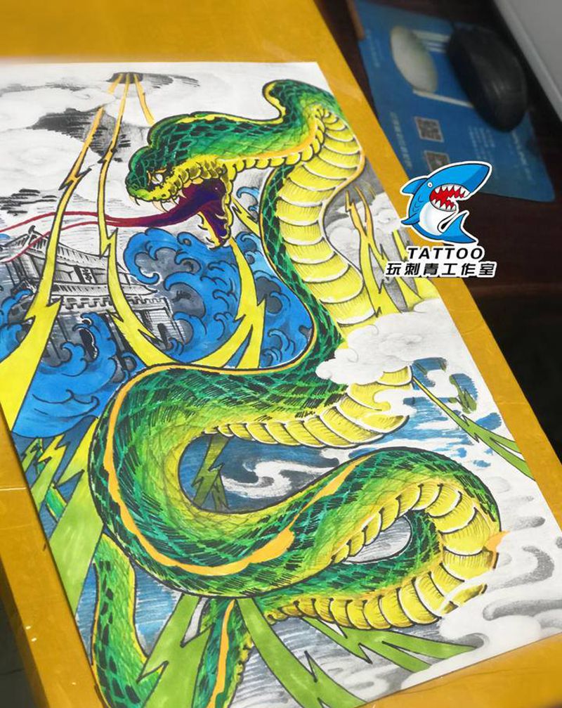 水漫金山纹身图片_背部腿部新传统老传统纹身图案