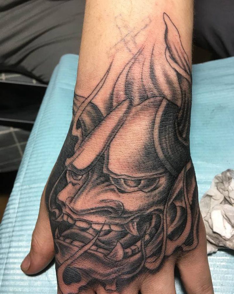 般若纹身图片_手部纹身图案