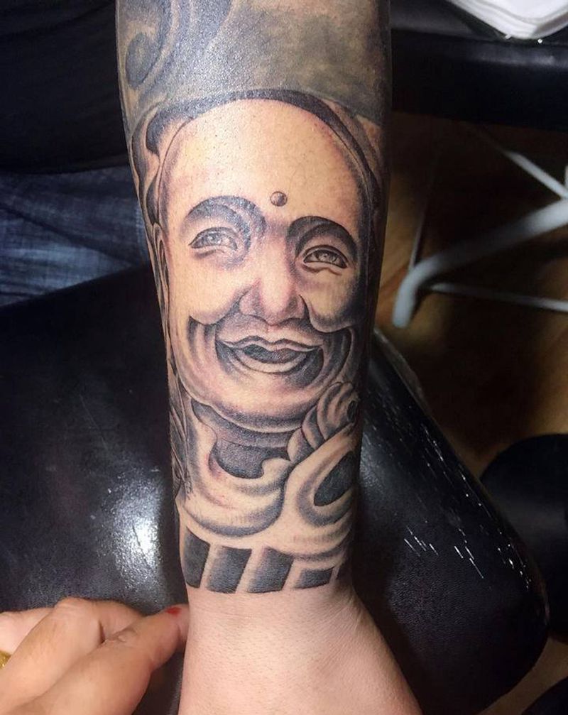 拼接花臂纹身图片_手臂纹身图案