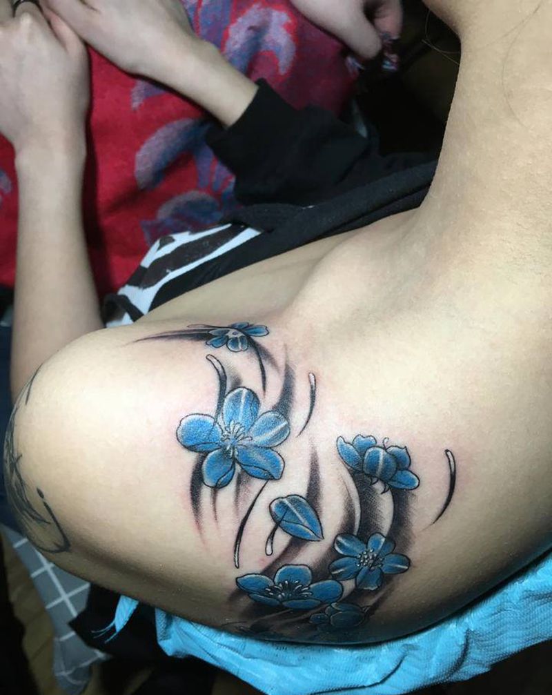 彩色纹身图片_肩部纹身图案