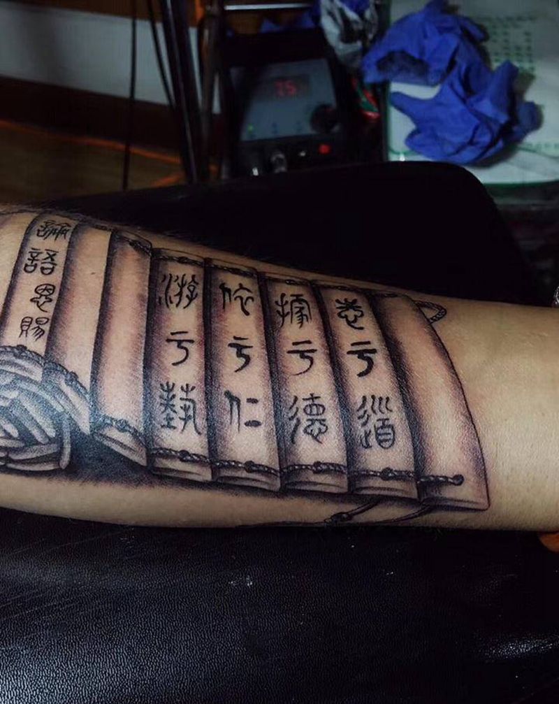 论语纹身图片_手臂纹身图案