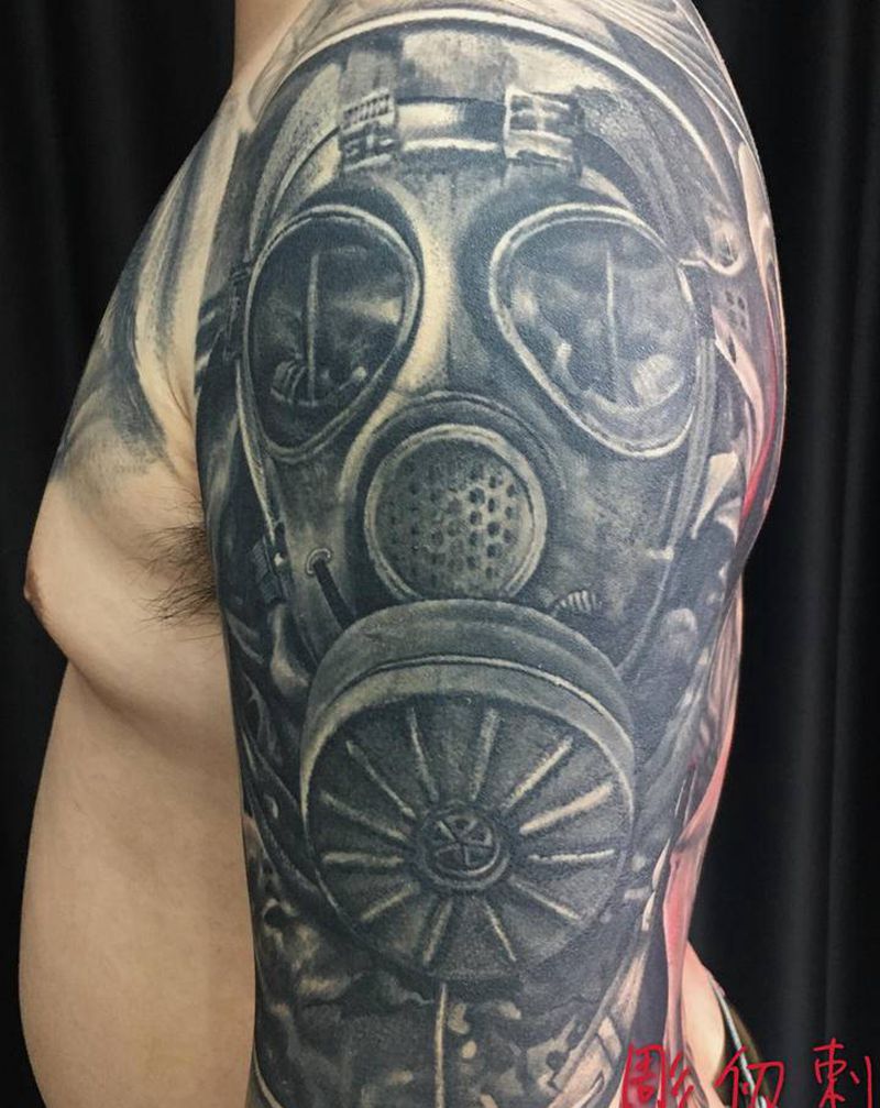 遮盖恢复纹身图片_肩部纹身图案