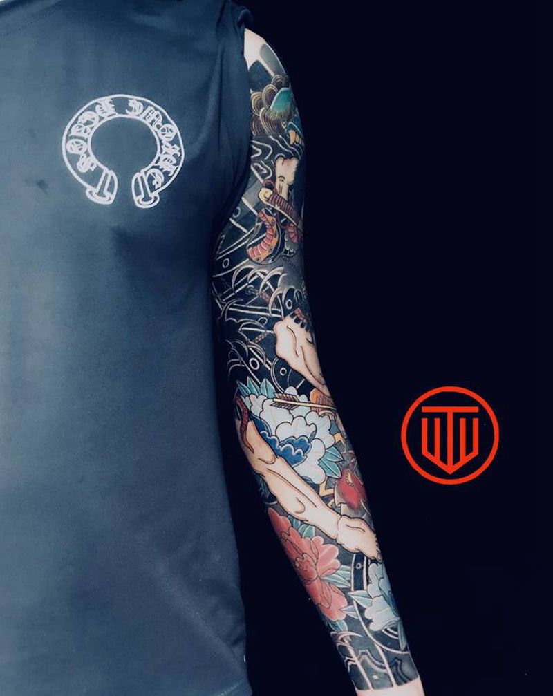 张顺 里测纹身图片_手臂纹身图案