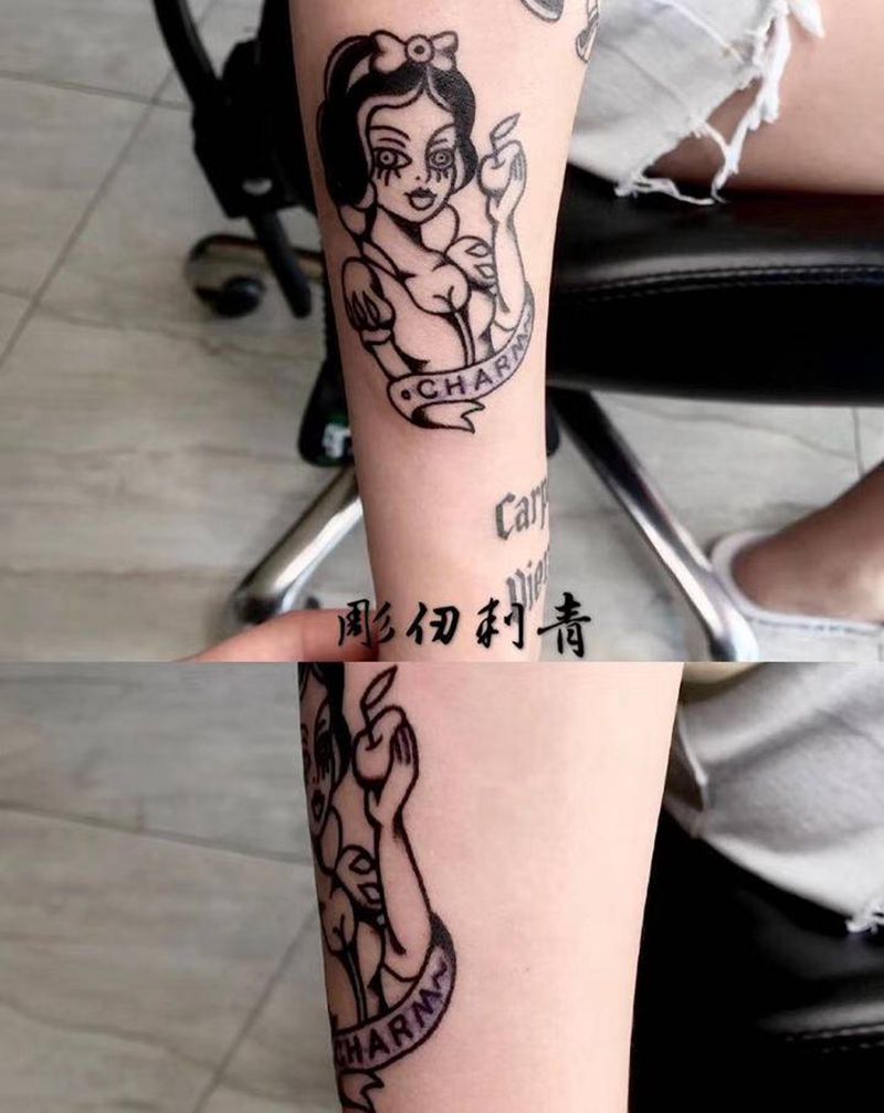 白雪公主纹身图片_Old School纹身图案