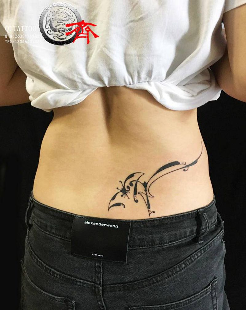 图腾纹身图片_腰部图腾纹身图案